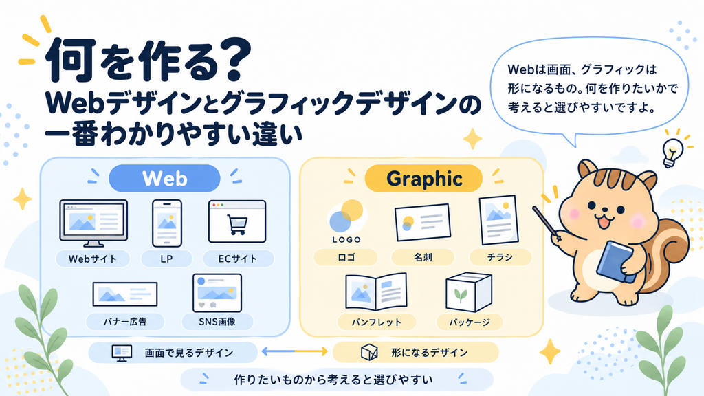 何を作る?Webデザインとグラフィックデザインの一番わかりやすい違い