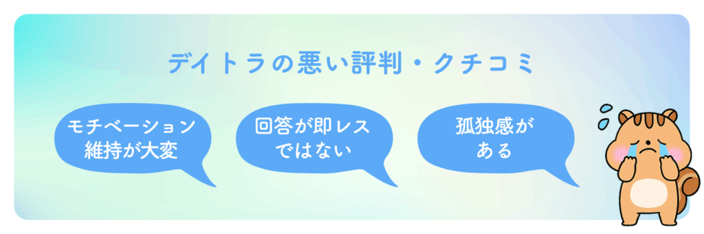 デイトラの悪い評判・口コミ