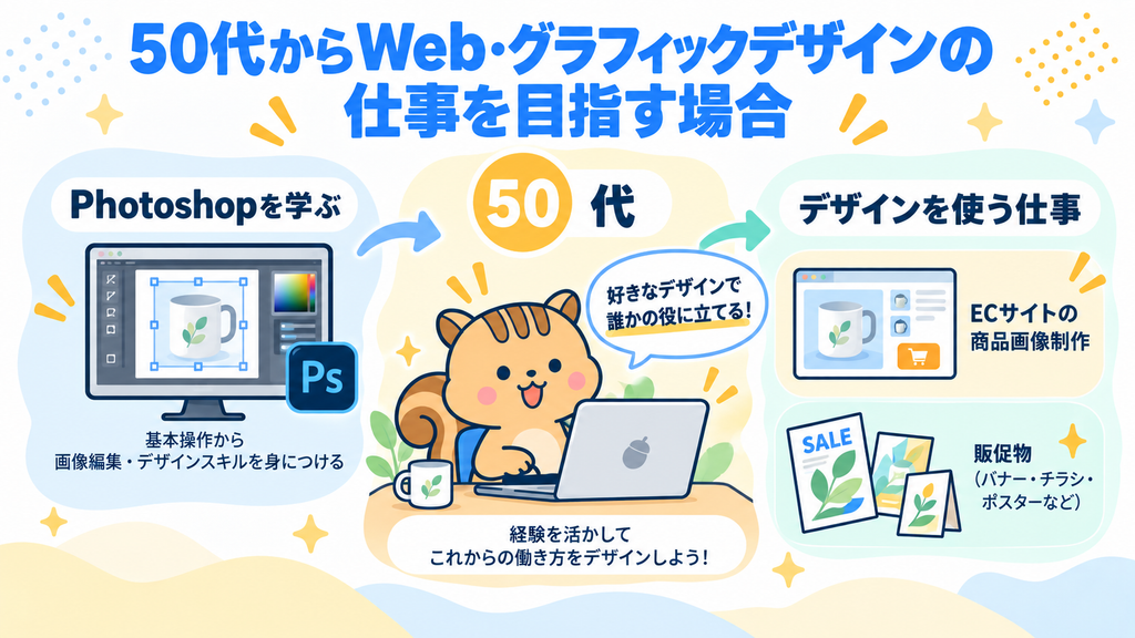50代からWeb・グラフィックデザインの仕事を目指す場合
