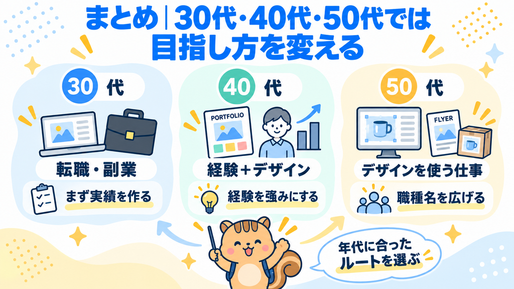 30代・40代・50代では目指し方を変える