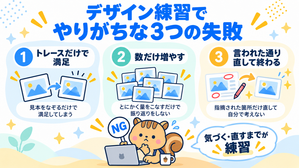 デザイン練習でやりがちな3つの失敗