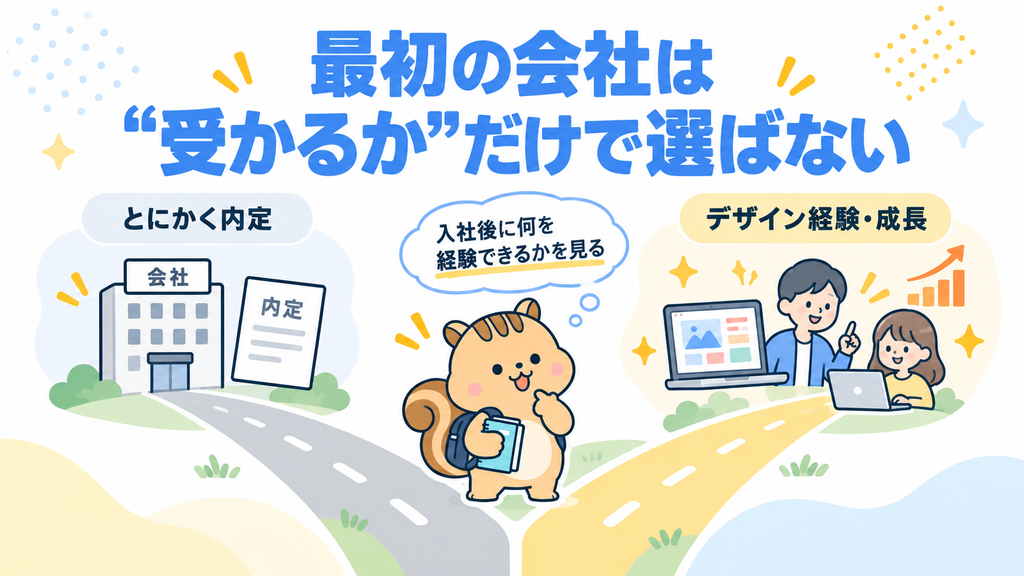 最初の会社は「採用されること」だけで選ばない