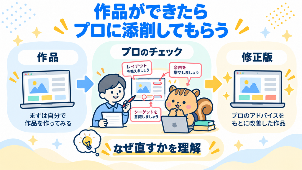 作品ができたらプロに添削してもらう